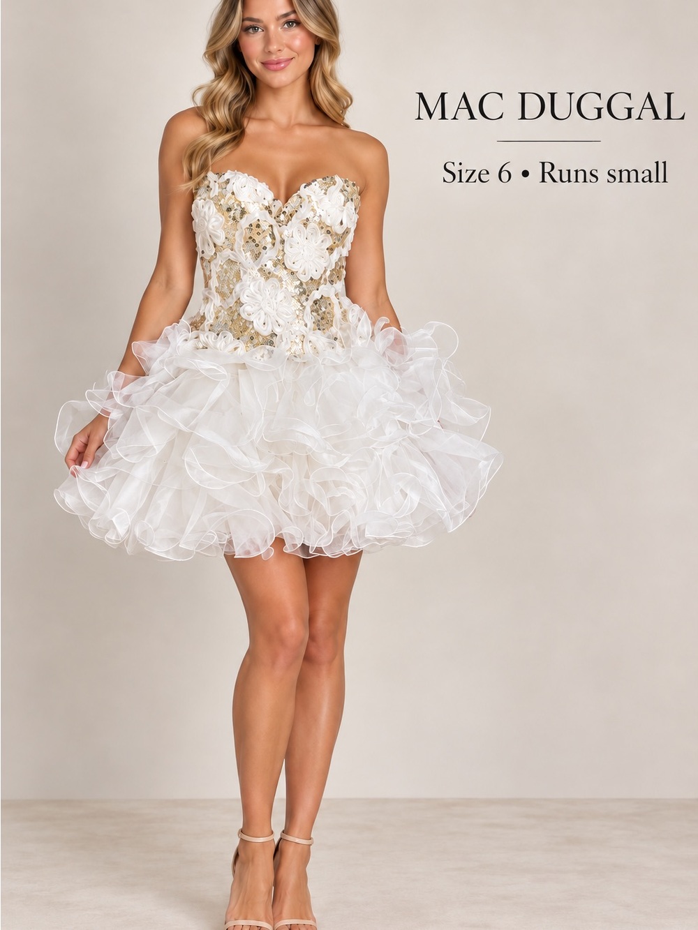 Max Duggal strapless prom/special occasion/cocktail dress